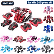 Kids Adjustable Helmet Gear Set Sports Knee Elbow Wrist Pads for Children Boys Girls Bike Skateboard Scooter Roller