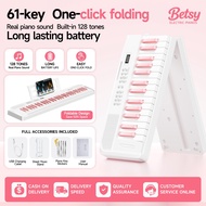 (Local Stock | COD) BETSY B151 61 Keys Foldable Portable Piano Keyboard for Children & Beginners fol
