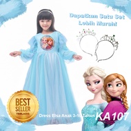 Dress Elsa Frozen Anak 4 5 Tahun Import GRATIS PITA Dress Anak Import Anna Elsa Terbaru Mewah Baju C