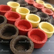 Tart Shell Hokkaido (Round Shape) Borong Super Murah Sedap Tahan Lama 4cm red velvet tart shell choc