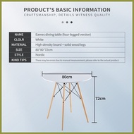 ◆ ◨ ㍿ Nordic Round Table For dining table set space saver Coffee Table Wooden center table for livi