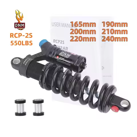 DNM RCP2S Mountain Bike Rear Shock Absorber 550LBS Spring Soft Tail 165mm/190mm/200/210/220/240mm Fo