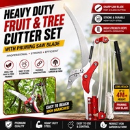 【Ready Stock】Heavy Duty Pole Tree Cutter Pruning Saw Branch Cutter Gergaji Pokok Pemotong Dahan