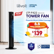 [NO.1 in US] Levoit 42" DC Smart Tower Fan Fast Cooling Ultra Quiet Temperature Sensor 12 Fan Speed Washable Filter
