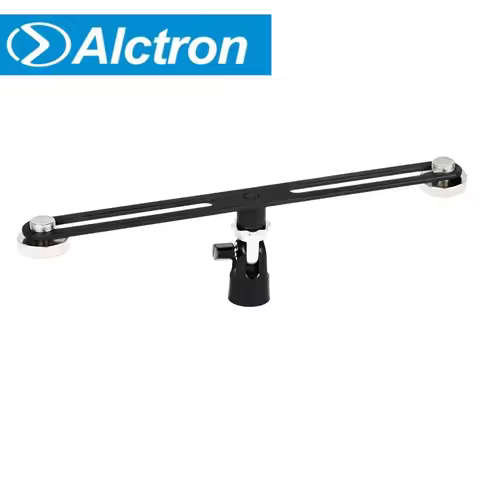 Alctron MAS020 double microphone stand Stereo Recording Dual Microphone Stand for Live Show Streamin