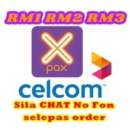 Celcom Xpax Topup RM1 RM2 RM3 RM4 RM5 (RM1 & RM2 tak boleh aktif No. )