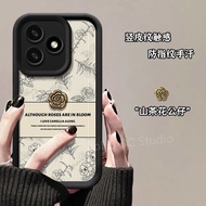 Phone Case Realme GT 7T Realme GT 7 Dream Edition Casing New Design Retro Roses 3D Camellia Flowers