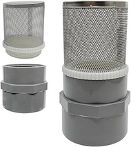 1.5" Stainless Steel Filter Cover Connected to 1.5 inch/DN40 Grey PVC Filter Water Pipe, Suction Str