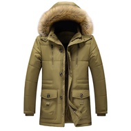 เสื้อกันหนาว Ultra Warm Parka บุขน กันหนาวติดลบ -30°C มีฮู้ดขนเฟอร์ กันลม เสื้อโค้ทผู้ชาย แขนยาว กัน