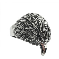 Jewelry Titanium Steel Eagle Ring Retro Trendy Male Unique Punk Stainless Steel Animal Eagle Ring 24