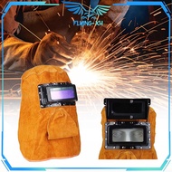 Automatic Welding Mask Cowhide Welding Mask Universal Face Character Welding Mask Full Face Electric