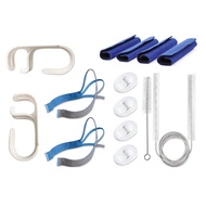 Nasal Pillow Mask CPAP Headgear Strap Kit Blue & White Plastic for P10