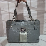Co Pene lope Grey Satchel Shoulder Bag