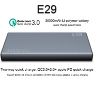Eloop E29 (ORSEN) ของแท้100% (ไม่แท้ยินดีคืนเงิน) Quick Charg 3.0 พาวเวอร์แบงค์ Eloop รองรับชาร์จเร็ว 30000mah แบตสำรอง แบตเตอรี่สำรอง power bank
