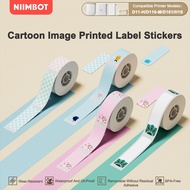 NIIMBOT D11/D110/D101 Colorful Cartoon Label Paper, Thermal Adhesive Stickers, Label Name Stickers