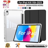 Case for iPad A16 11th 11inch 2025 With Pen Slot Magnetic Protective for iPad A16 Case With Transpar