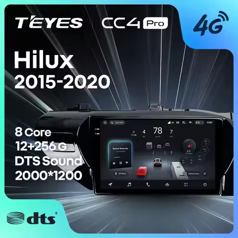 TEYES CC4 PRO For Toyota Hilux Pick Up AN120 2015 - 2020 Right hand drive CarPlay Radio Multimedia C