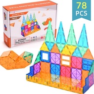 Magnetic Tiles 48 Magnetic Tiles 78 Magnetic Puzzle Toys Montessori Building Block Toys