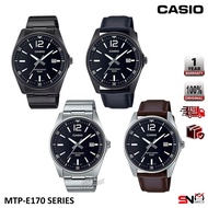 Casio MTP-E170B MTP-E170BL MTP-E170D MTP-E170L Date Display Quartz Analog Black Dial Men Watch Jam T