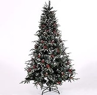 6.8FT Classic Black Artificial Christmas Tree,Premium Christmas Pine Tree Metal Stand Foldable Car-Spread for Christmas tree (Black 180cm(6ft)) Fashionable