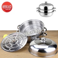 GDeal Kitchen Multi Purpose Stainless Steel Three Layer Soup Steamer Hot Pot Cookware (CW-7147)