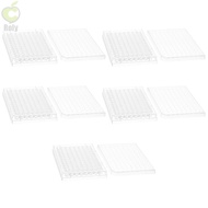 ROLY 1/5Pcs Tissue Culture Plate, 96 Well  Experiment Instrument Tools, Durable Flat Bottom Plastic 