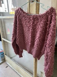 Nice claup 日本針織毛衣 上衣 紫紅色