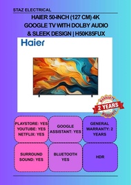 Haier 50-Inch (127 cm) 4K  Google TV with Dolby Audio  & Sleek Design | H50K85FUX