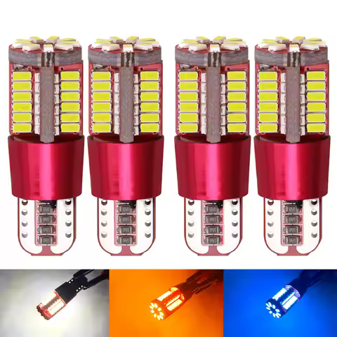 4PCS T10 168 192 W5W 57 SMD 3014 LED Canbus No Error Car Marker Light Parking Lamp Motor Wedge Bulb 