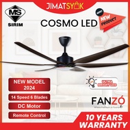 FANZÓ Fan FANZO COSMO LED 66 inch 6 Blades DC Motor 7 Forward + 7 Reverse Remote Control Ceiling Fan with Light