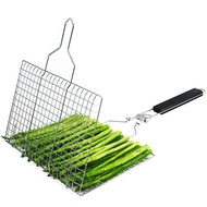 🔥SG Hot selling🔥 Barbecue Net Barbecue Rack430Stainless Steel BBQ Grill Mesh BBQ Rack Meat Tongs BBQ