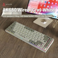 AJAZZ AK680 Wired Mechanical Keyboard 68 Keys Hot Swap Custom Gasket ABS Keycap 65% Compact Gaming K