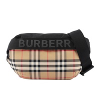 BURBERRY 中型 Vintage 格紋及標誌性條紋腰包（典藏米色） _廠商直送