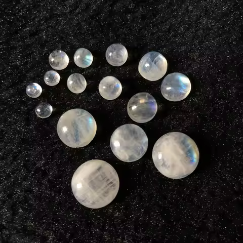 Wholesale 4pcs/lot AA Quality Rainbow Moonstone Bead cabochon 4mm 5mm 6mm 8mm 10mm 12mm Round Gem st