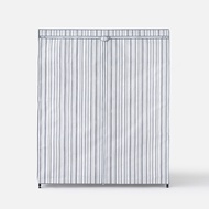 灰白條紋防塵衣櫥套 152x46x180cm