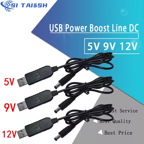 USB power boost line DC 5V to DC 9V / 12V Step UP Module USB Converter Adapter Cable 2.1x5.5mm Plug