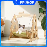PP shop Cat Swing Wooden For Cats Pet Bed Hammock