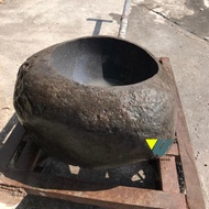 pot bunga teratai batu kali alam diameter 55-60 - produk saja