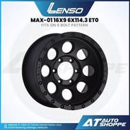Lenso MAX-01 - Matte Black 16x9 ET0 6x114.3 (1 Piece)