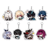 Layered Acrylic Keychain, Elysia Anime Keychain, Game Accessory Keychain