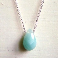 天然寶石(亞馬遜石)純銀項鍊