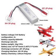 Original Accessories Battery 7.4V 600mAh Use For XK A280 A160 A300 RC Plane