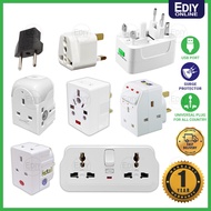 3 WAY ADAPTOR ADAPTER SWITCH USB SOCKET OUTLET PLUG EXTENSION WALL UNIVERSAL MULTI TRAVEL MULTIPLE H