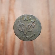 Koin Kuno 1 Duit VOC Zeeland 1736 - V105