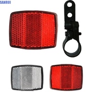 SANRUI Bike Reflector Handlebar Mount Front Rear Bike Taillight Red / White Safety Lens Bike Part Bi