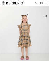 BURBERRY kids 正品 💥限量優惠💥 2026新款 飛袖款蝴蝶結收腰連身裙 可以親子裝  連吊牌各碼只有一批 (官網售約HK4900)  🩷查詢更多實物圖片/瀏覽更多本店靚貨品請PM🩷