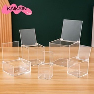 KAIKXIN Acrylic Box, With Lids Square Cube  Cube Box, Display  Stackable Design Transparent  Transpa