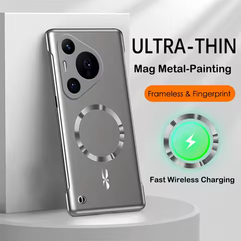 Metal Painting Frameless Case For Huawei P30 P40 P50 P60 Pura 70 80 Ultra Mate 70 60 50 40 30 Pro Ma