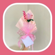 Pipe cleaner flower bouquet, custom colored wire feather flower bouquet, 1 stem 1 spiral