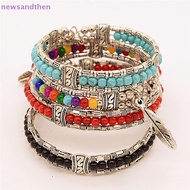 newsandthen Fashion Tibetan Silver Bangle Women Gypsy Turquoise Vintage Bohemian Bracelet